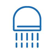 powerful high-pressure shower