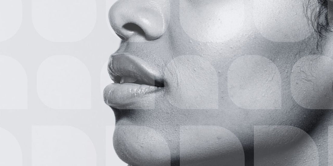 Close up of a woman's facial side profile