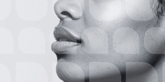 Close up of a woman's facial side profile