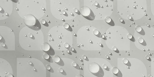water droplets on shower wall