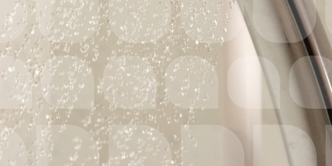 close up of shower spray