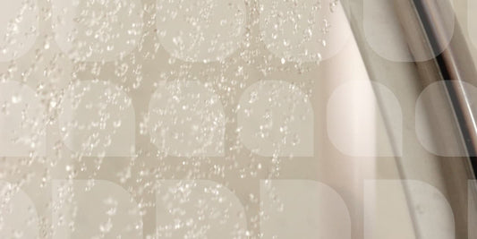close up of shower spray