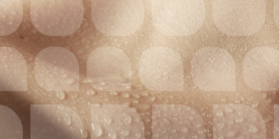 close up of water on skin 