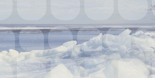 Winter in Minnesota ice in the sea  