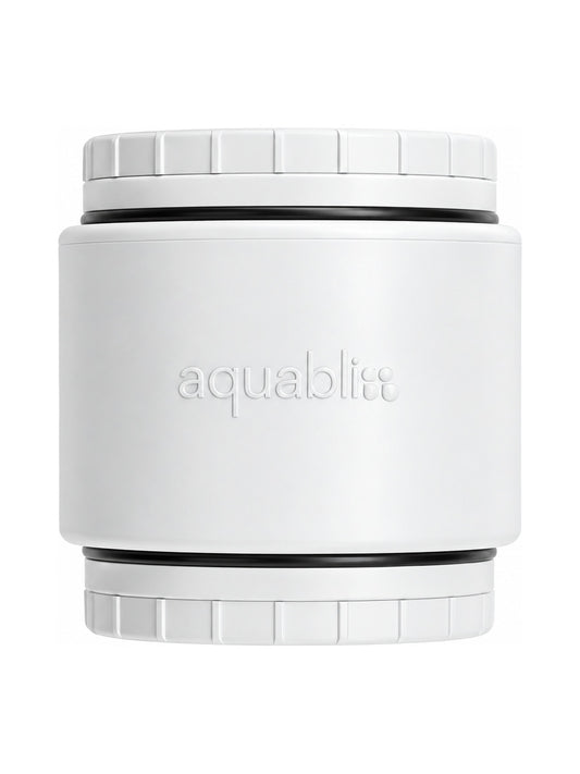 Aquabliss shower filter cartridge on a white background 