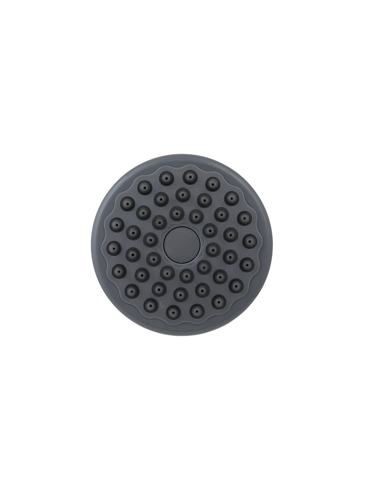Chrome shower head with Aquabilss branding on a white background