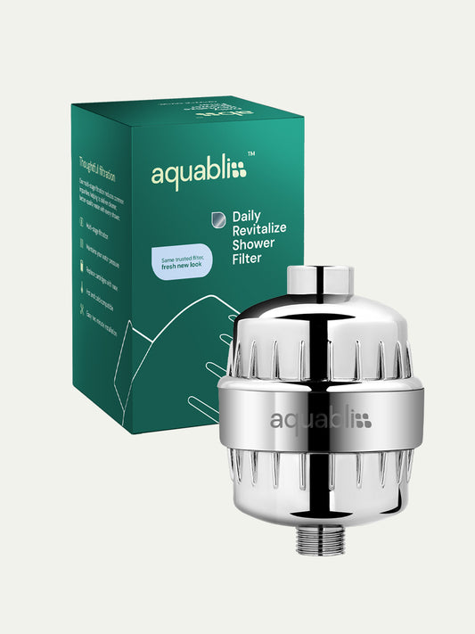 Daily Revitalize Shower Cartridge box on a white background with the product in the foreground