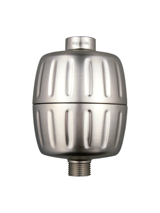 SF500 Daily Essential+ Shower Filter in brushed nickel  on a white background 