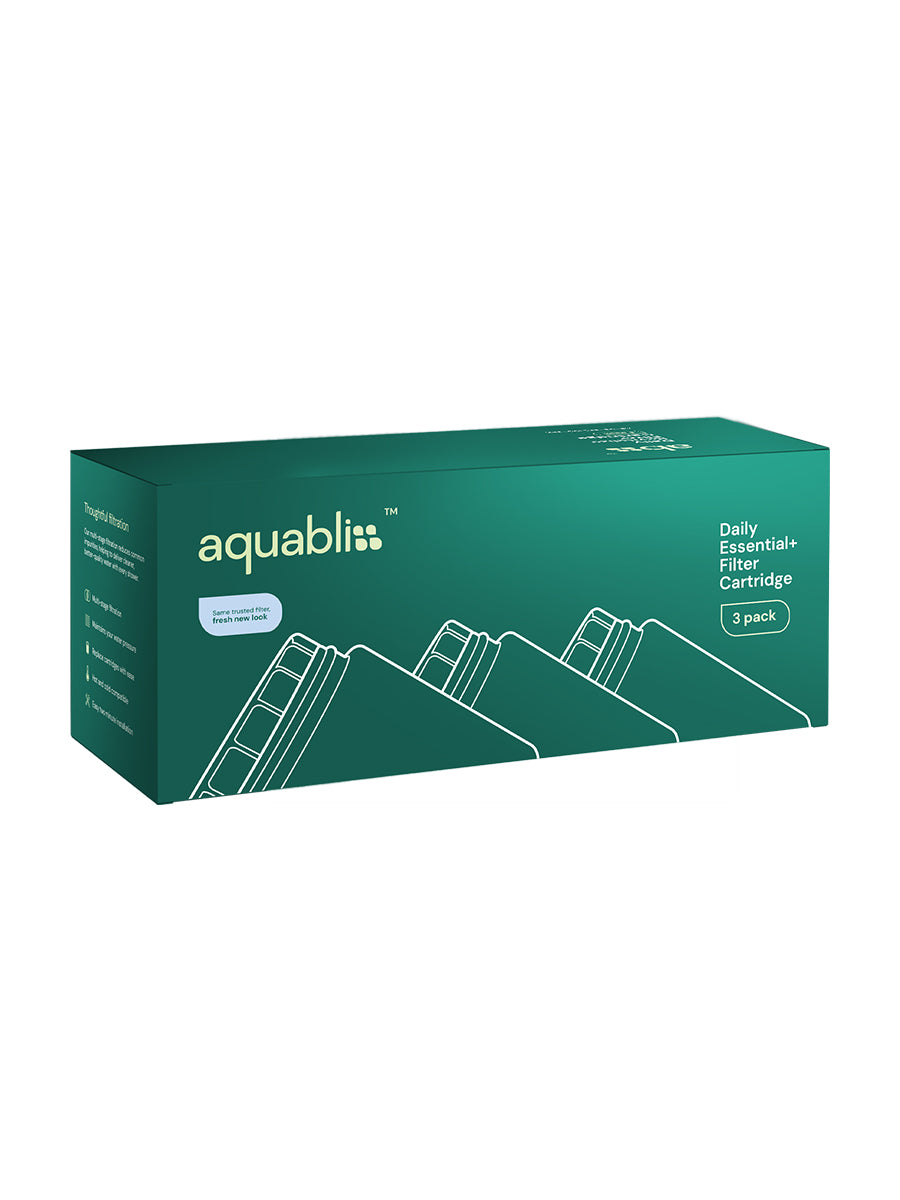 Aquabliss shower cartridges in packaging on a white background 