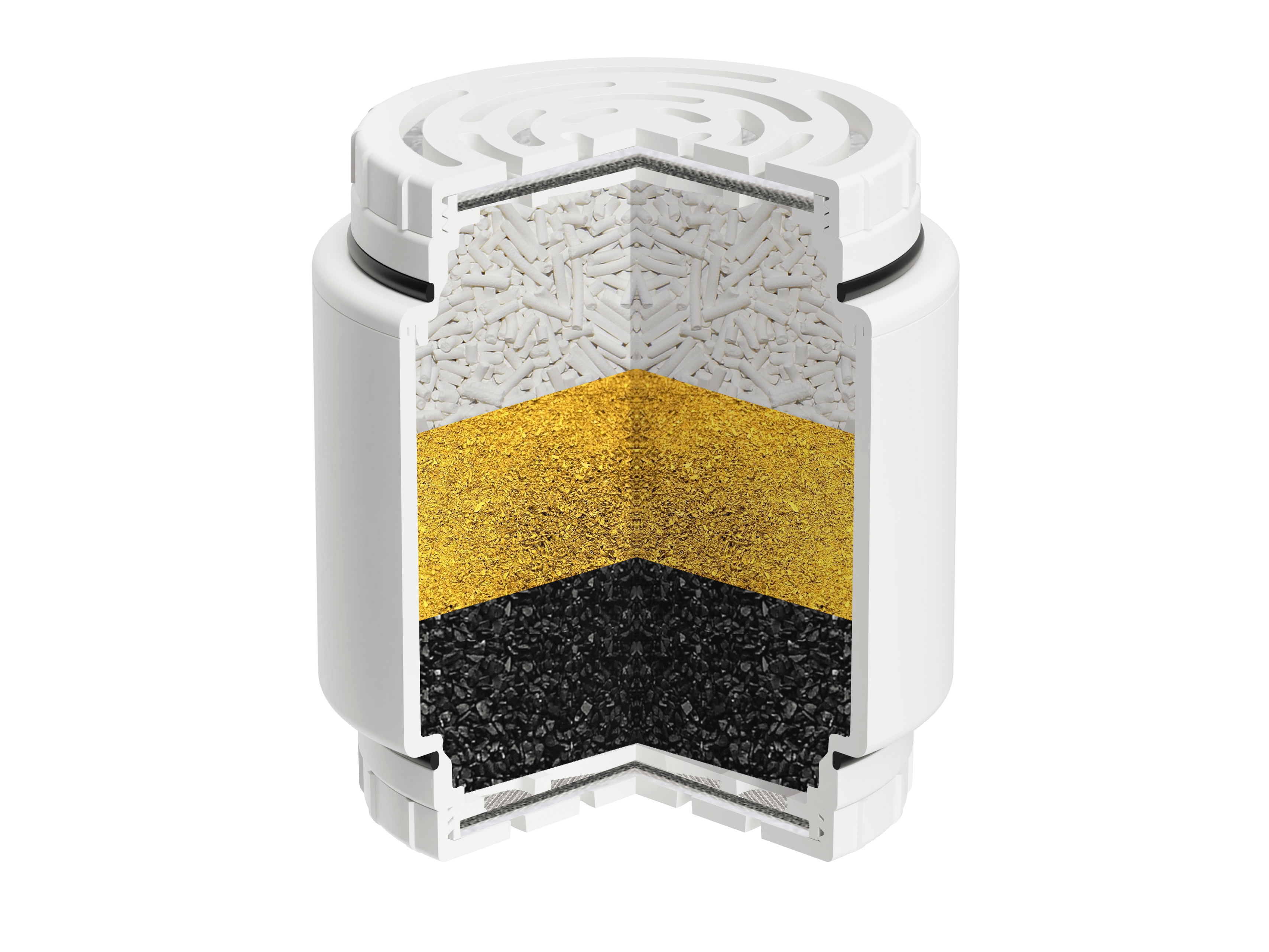 SFC500 heavy duty shower filter cartridge inside filter media