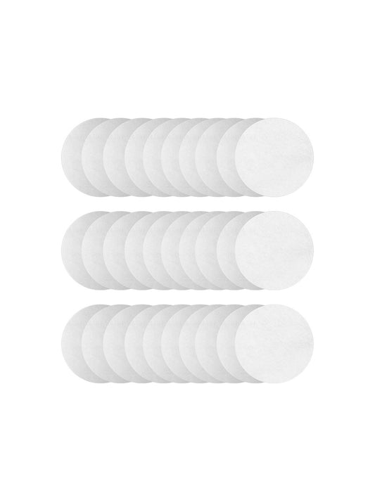 Multiple sediment guards stacked on a white background