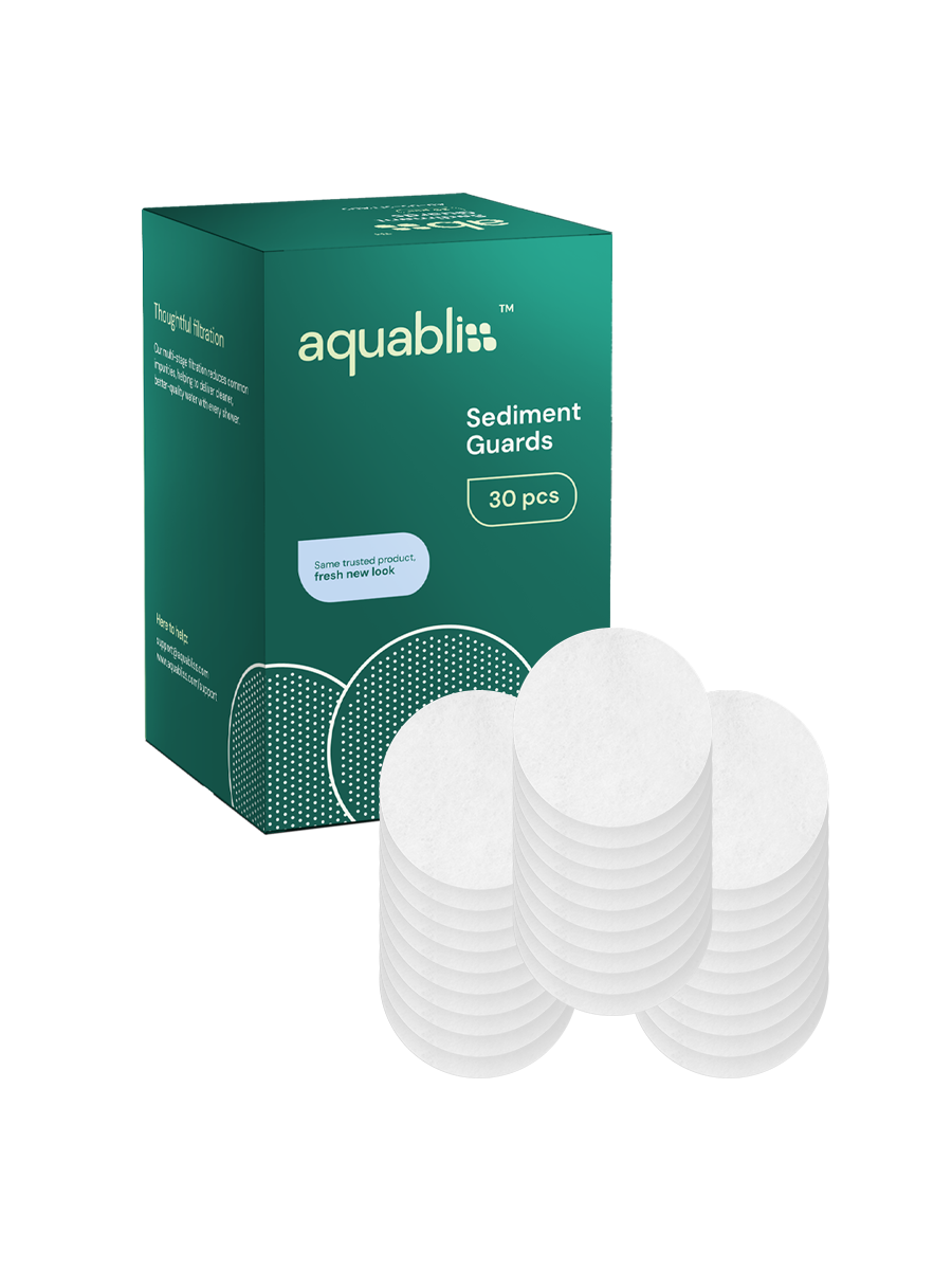Box of Aquabliss sediment guards with the box on a white background