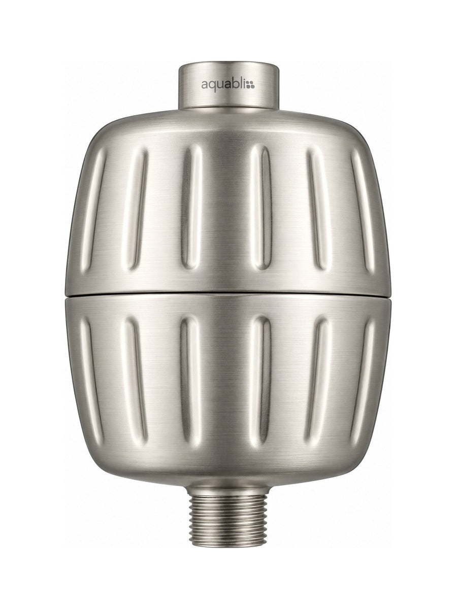 SF500 Daily Essential+ Shower Filter in brushed nickel  on a white background 