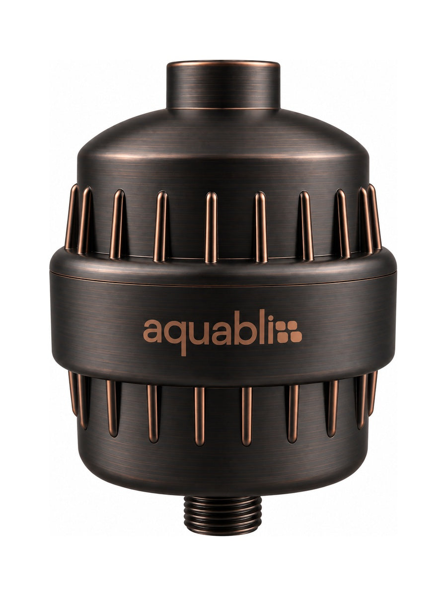 SF100 Daily Revitalize Shower Filter in Oil rubbed bronze on a white background