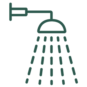 fixed shower head icon dark green
