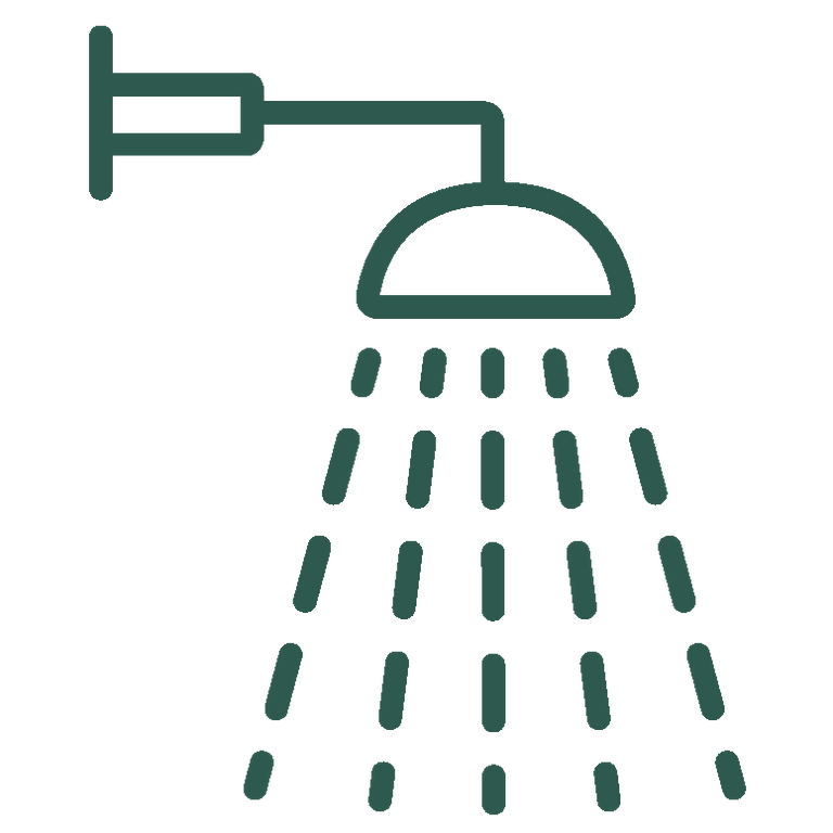 fixed shower head icon dark green