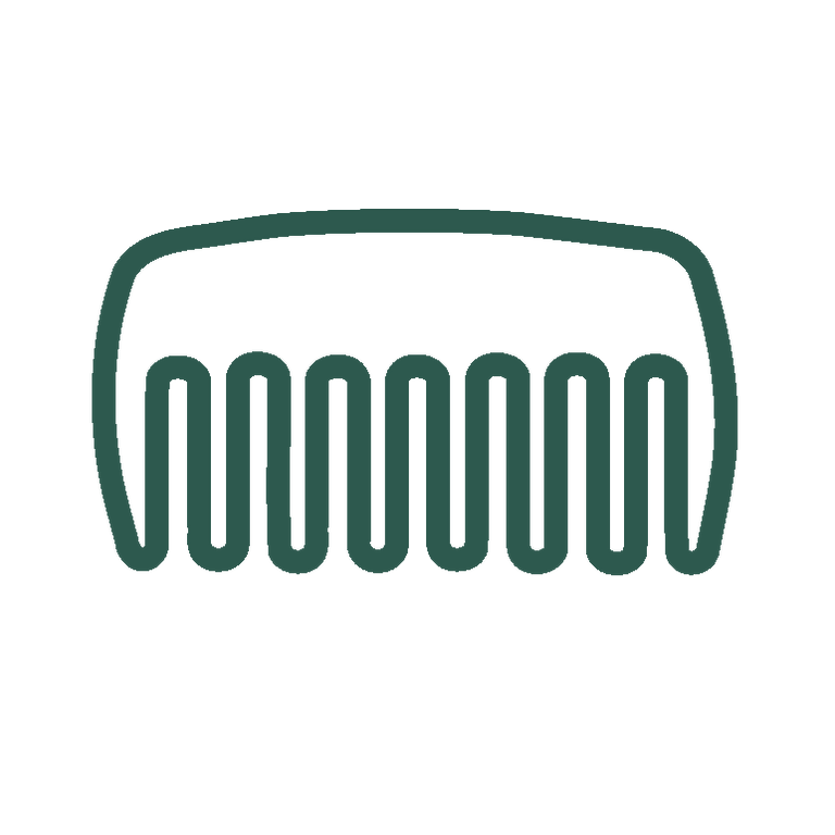 hair brush icon dark green