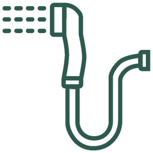 handheld shower head icon dark green 