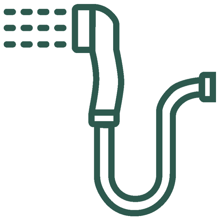 handheld shower head icon dark green 