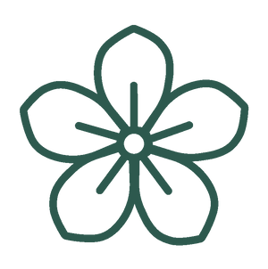 natural flower icon dark green