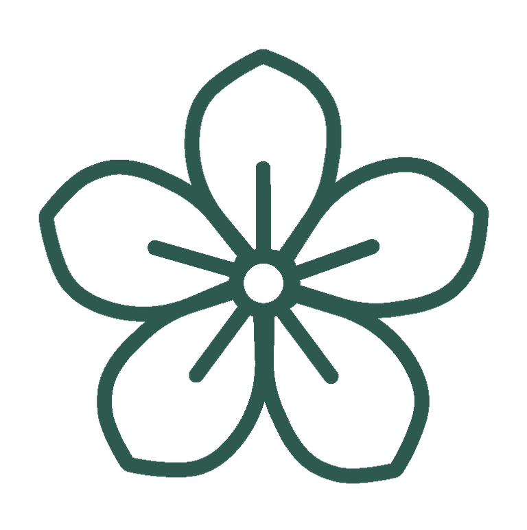 natural flower icon dark green