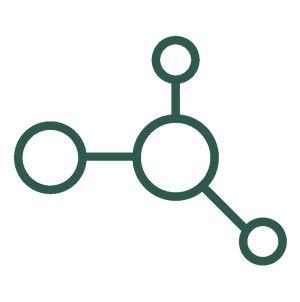 science icon dark green