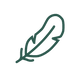 soft gentle icon dark green