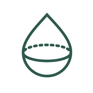water drop molecule icon dark green