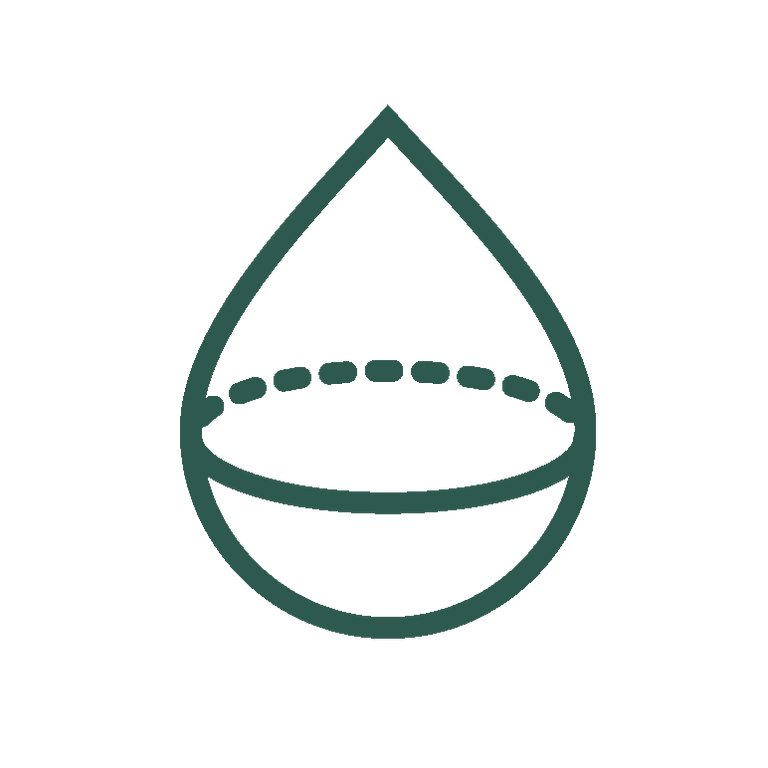 water drop molecule icon dark green