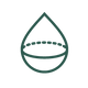 water drop molecule icon dark green