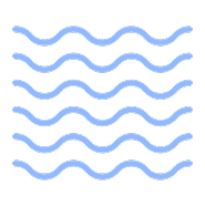 Wavy line pattern in blue on a white background